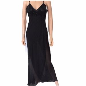 Vintage La Vie en Rose black long gown
